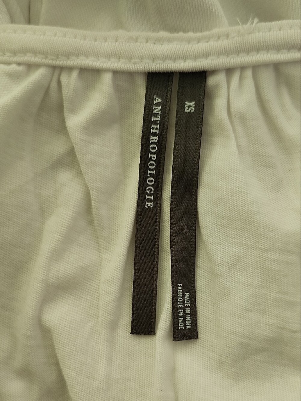 Anthropologie White Sleeveless Bubble-Hem Cropped Top - Picture 6 of 7
